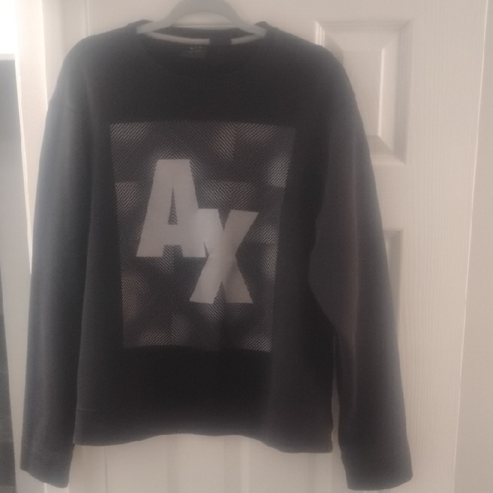 Armani Exchange Black Crewneck Sweater